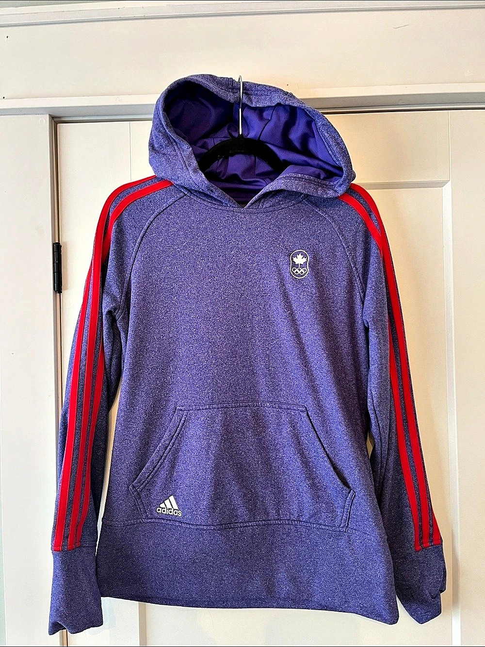 adidas Canada Climawarm hoodie Purple & Red Size Medium